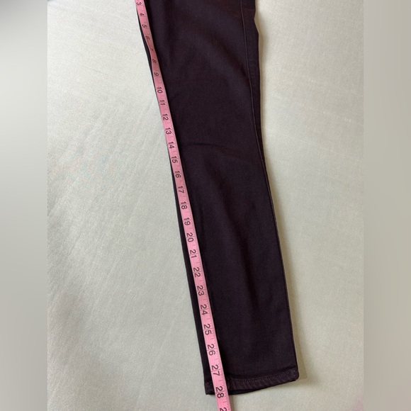 Paige Verguro Ankle Jeans Size 29 Burgundy Stretchy - Picture 9 of 9